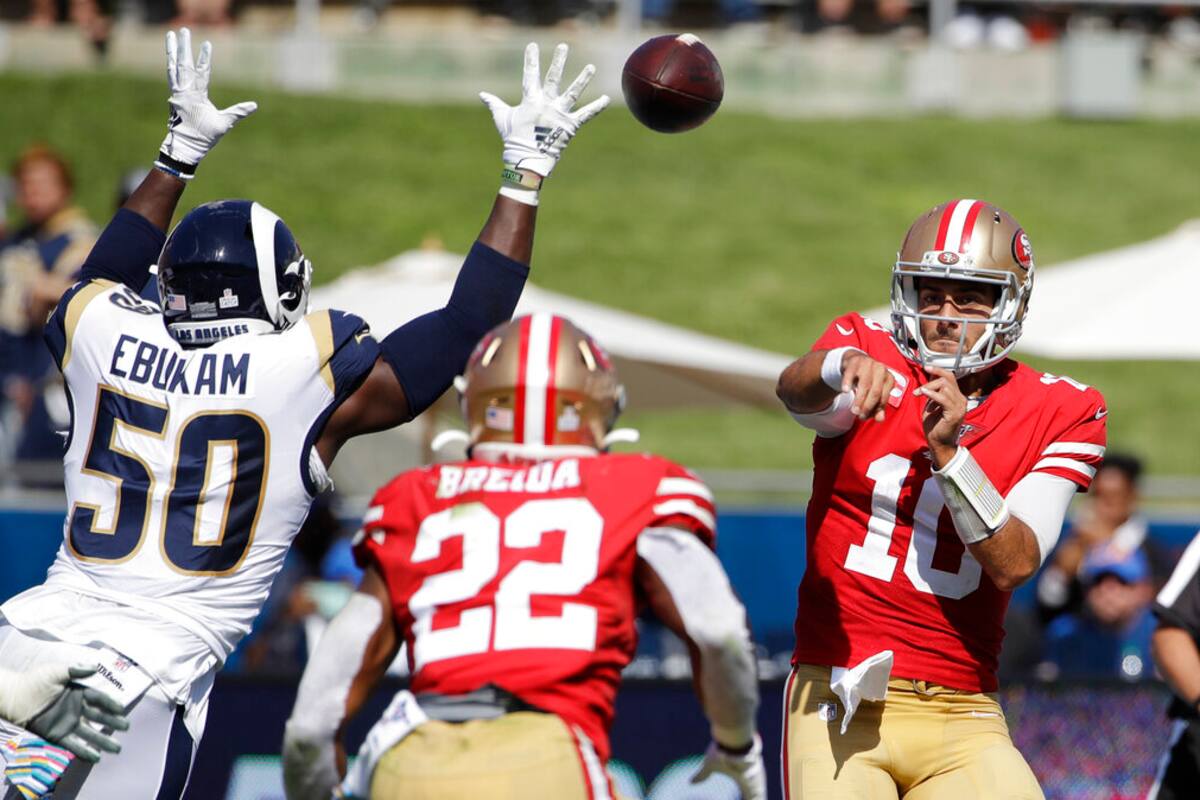 49ers permanecen invictos con triunfo 20-7 sobre Rams
