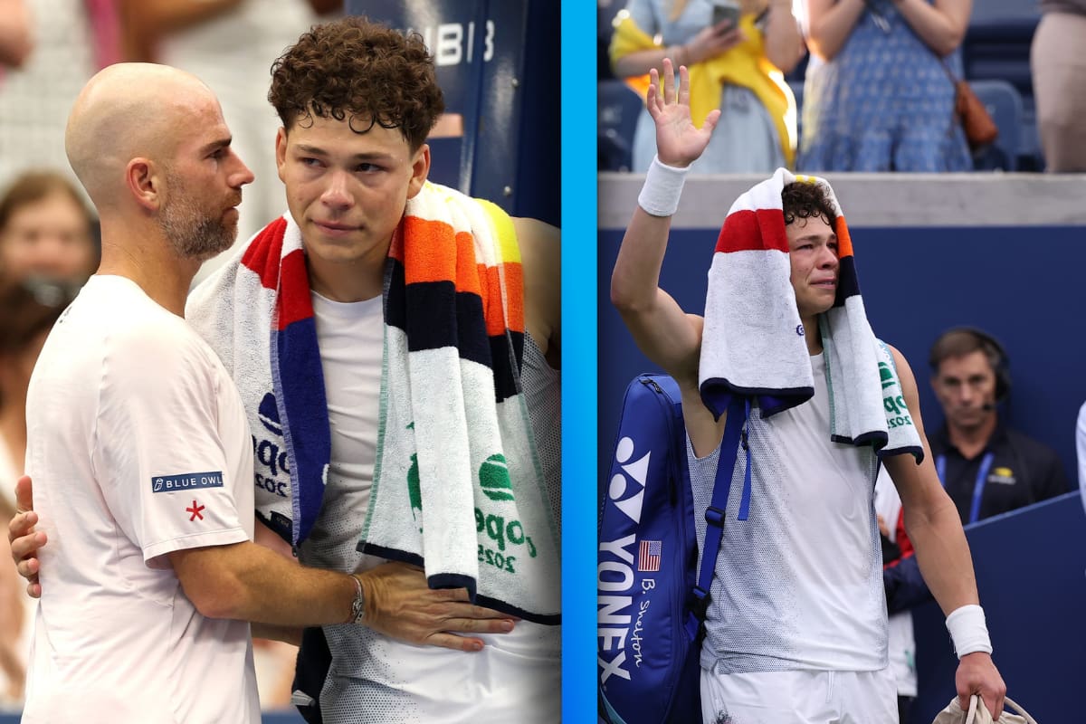 Entre lágrimas Ben Shelton abandona el US Open tras una repentina lesión en el hombro