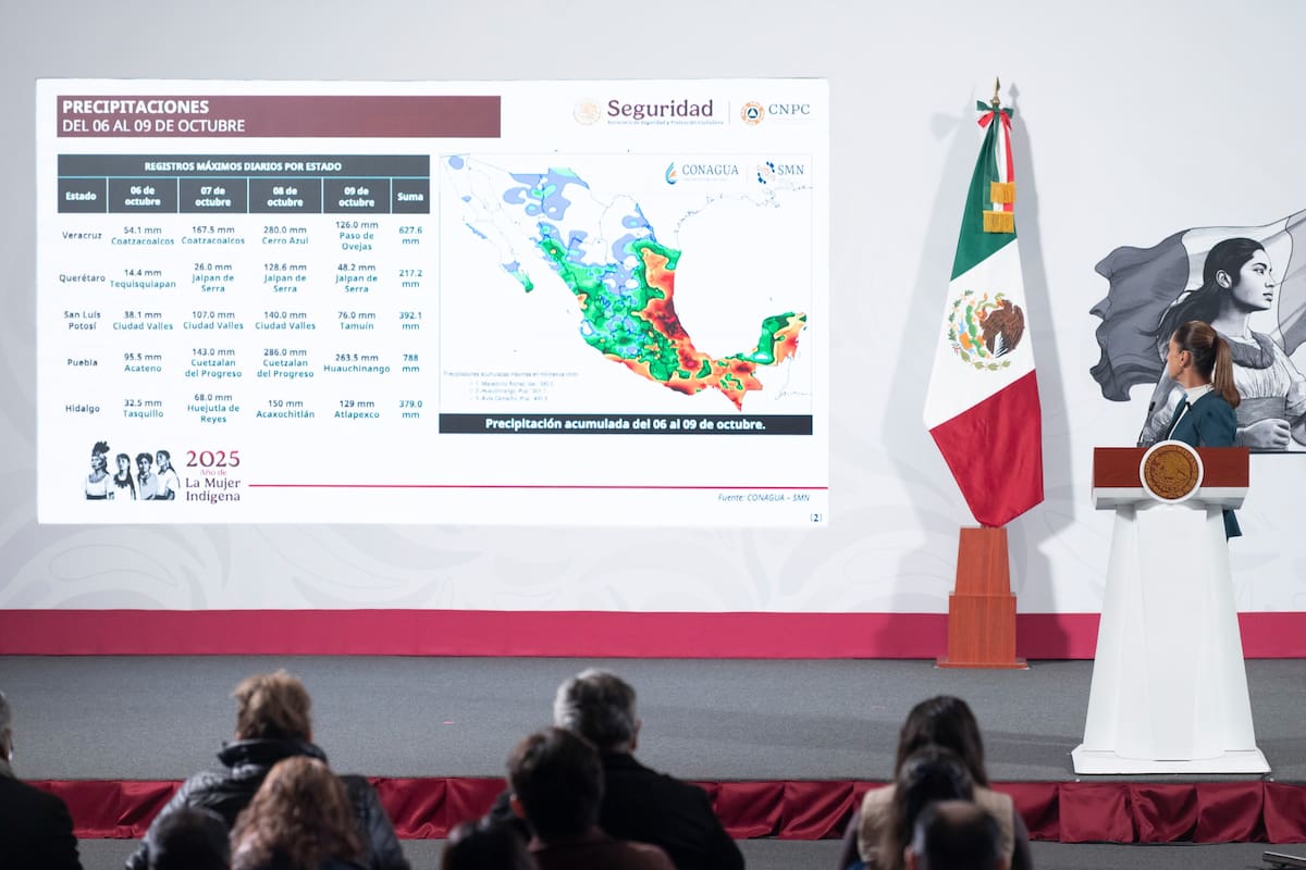 Sheinbaum dice que era difícil saber que las lluvias de los últimos días serían tan intensas