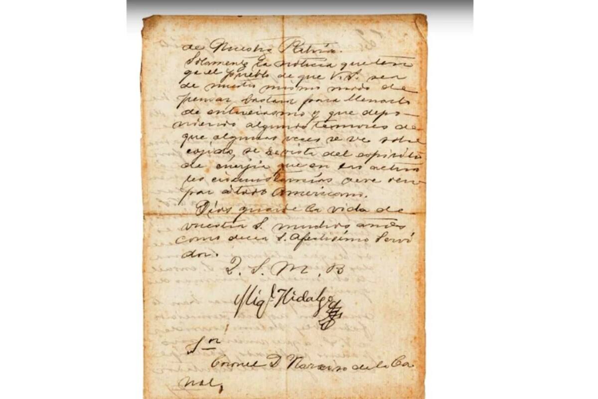 Evalúan autenticidad de documentos subastados de Miguel Hidalgo