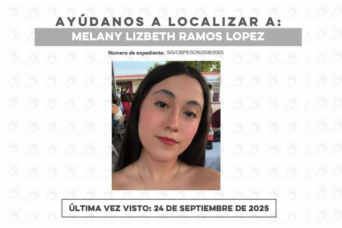 Piden apoyo para localizar a Melany, menor desaparecida en Ciudad Obregón