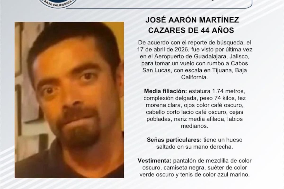 Se busca José Aarón Martínez Cázares, de 44 años de edad