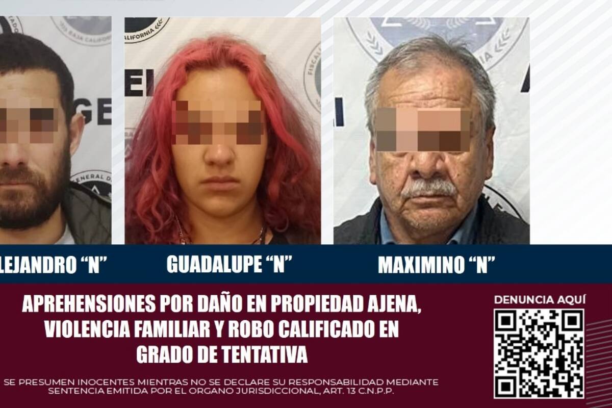 Policiaca Tijuana: detienen a tres por distintos delitos