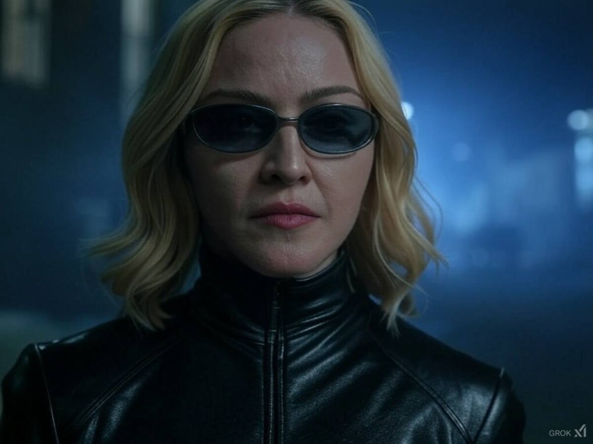 Así se hubiera visto Madonna como Trinity en Matrix, según Grok.