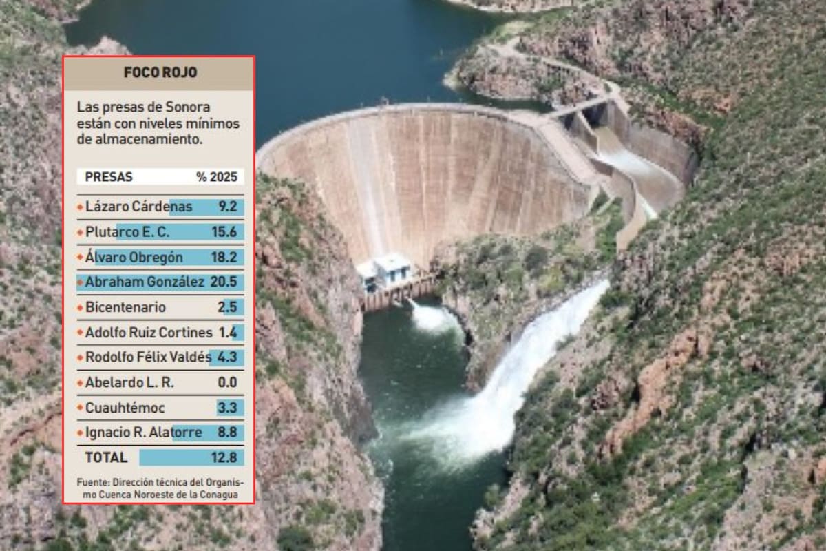 Presas de Sonora están en nivel mínimo