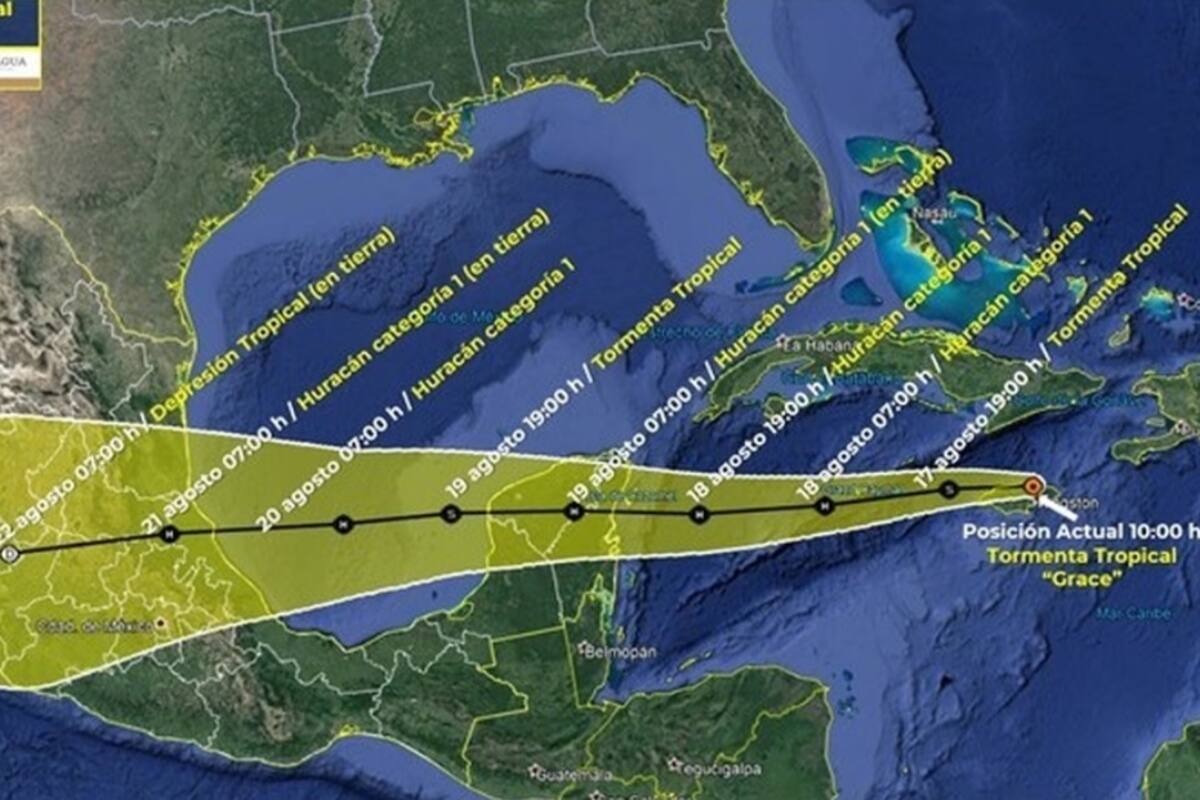 Clima en México: Emiten alerta por impacto de "Grace" en el país; ingresará como huracán categoría 1