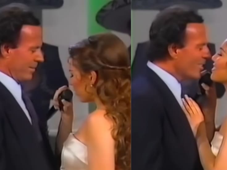 Reviven la vez que Julio Iglesias besó a Thalía en programa de Tv luego de que se hiciera pública una denuncia por agresión sexual en su contra (VIDEO)