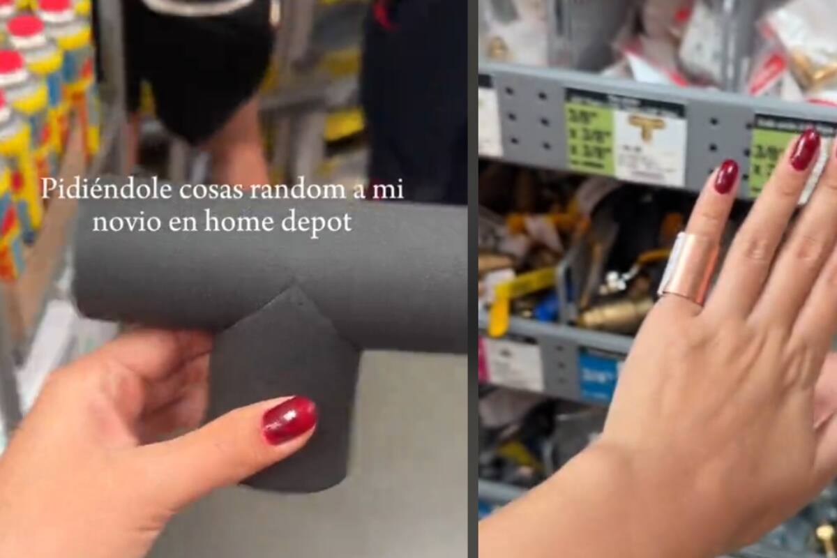 Joven le pide a su novio cosas sin sentido en Home Depot: así reacciona