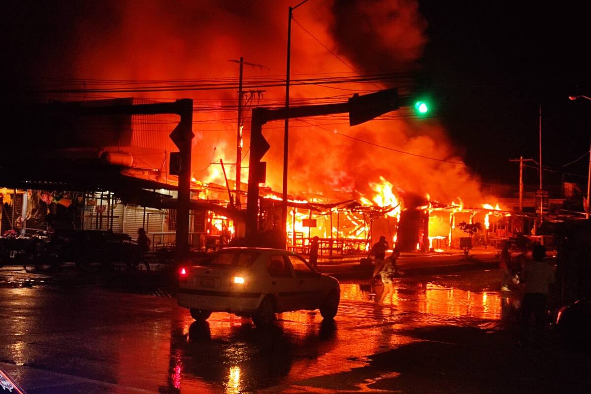 Incendio en Central de Abastos de Acapulco, arrasa con 20 locales