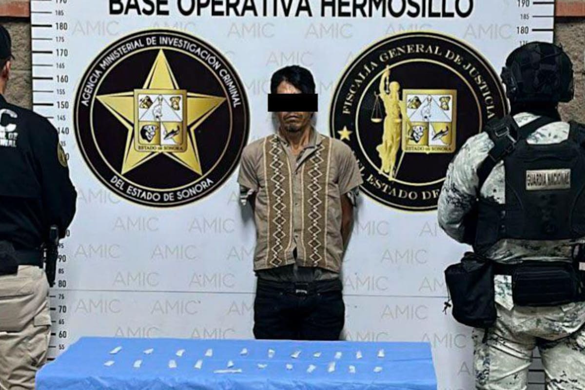 Cateo en fraccionamiento Dunas de Hermosillo, deja un detenido y 23 dosis de crystal aseguradas
