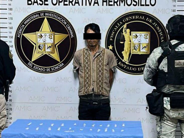 Cateo en fraccionamiento Dunas de Hermosillo, deja un detenido y 23 dosis de crystal aseguradas