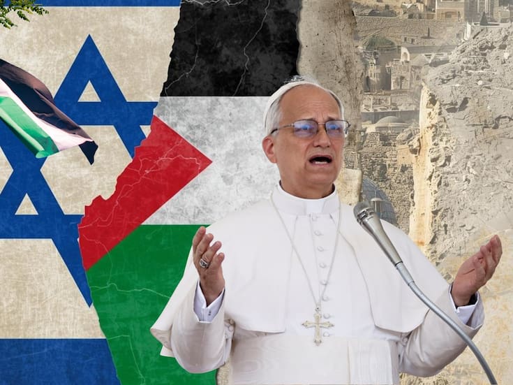 El Papa León XIII define el Estado palestino como la “única solución” al conflicto con Israel