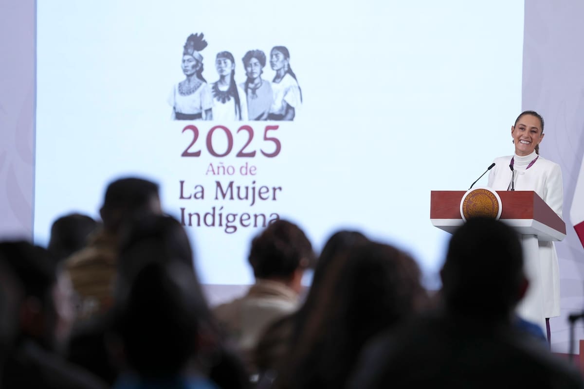 La presidenta Claudia Sheinbaum en su 'Conferencia del Pueblo' del 22 de diciembre del 2025. | Crédito: Presidencia