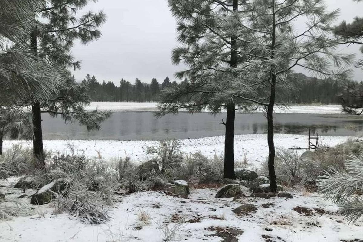 Cae primera nevada de la temporada en Laguna Hanson