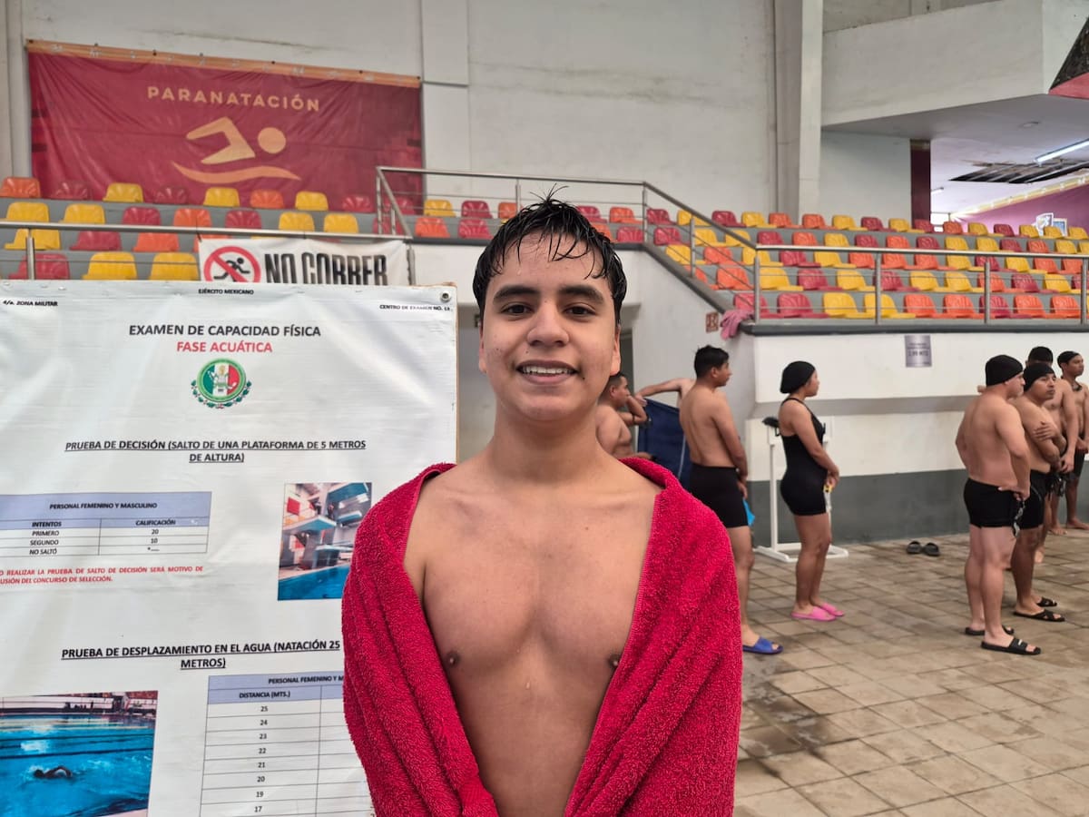 Robinson Osciel Díaz Muñiz fue uno de los jóvenes que participó en las pruebas físicas. | Crédito: Leonor Hernández