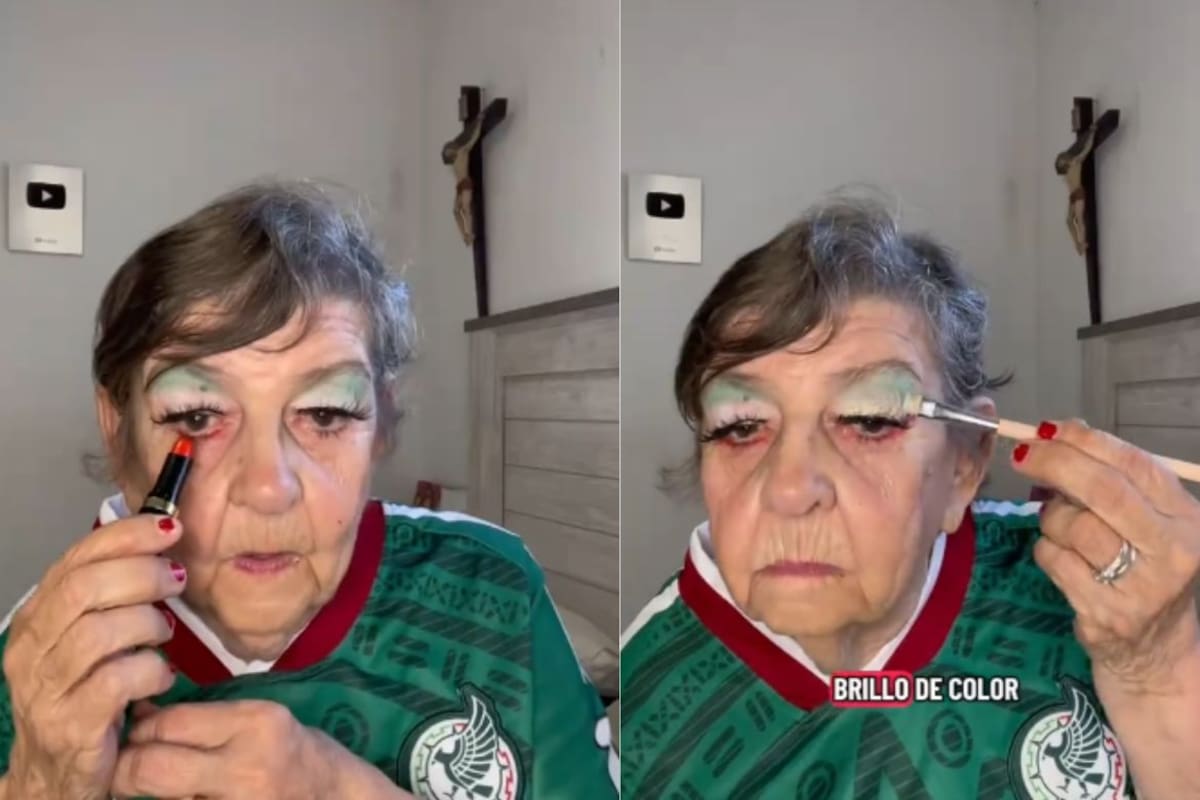 Abuelita conquista las redes con un tutorial de maquillaje inspirado en la Copa Mundial 2026 (VIDEO)