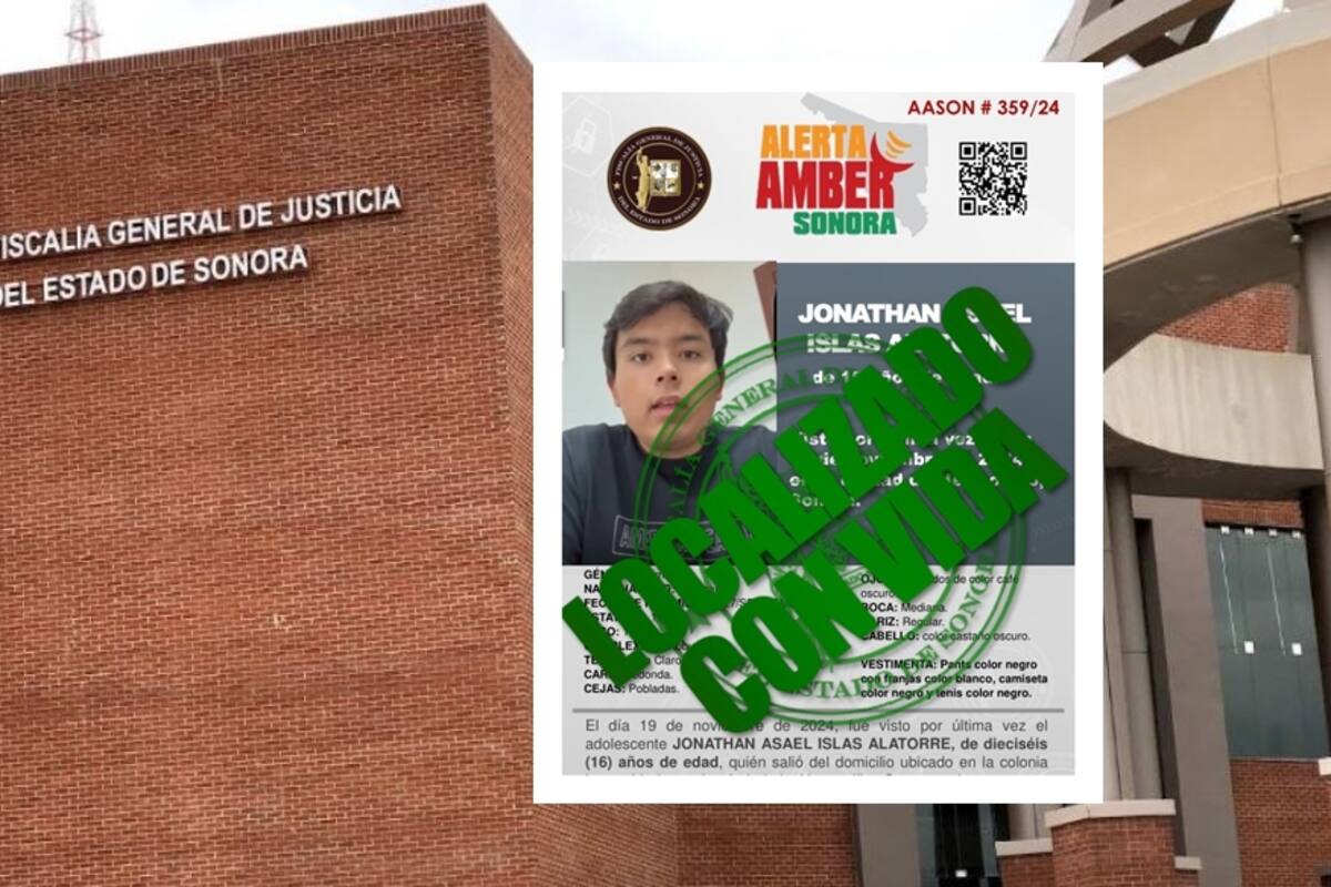 Jonathan Asael fue localizado por las autoridades luego de tres días de desaparecido en Hermosillo