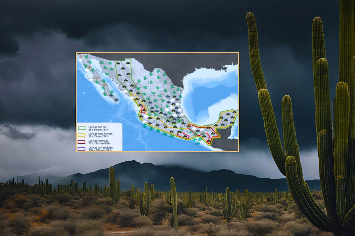 Conagua alerta por los estados donde se registrarán lluvias peligrosas y vientos de hasta 70 km/h el jueves, y confirma la formación de la tormenta tropical Gil