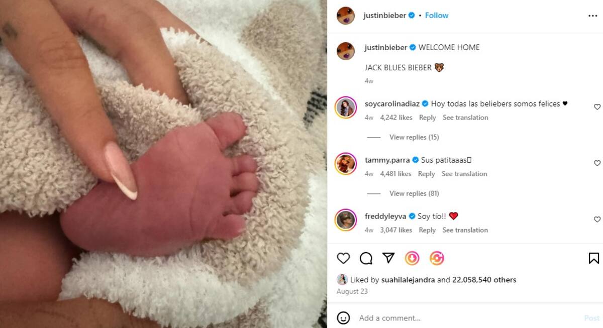 Justin Bieber se convirtió en papá en agosto del 2024