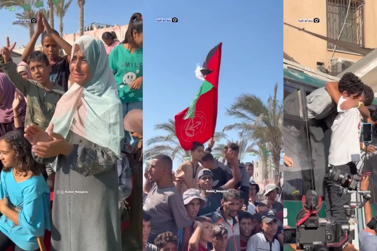 VIDEO: Reciben a prisioneros liberados por Israel
