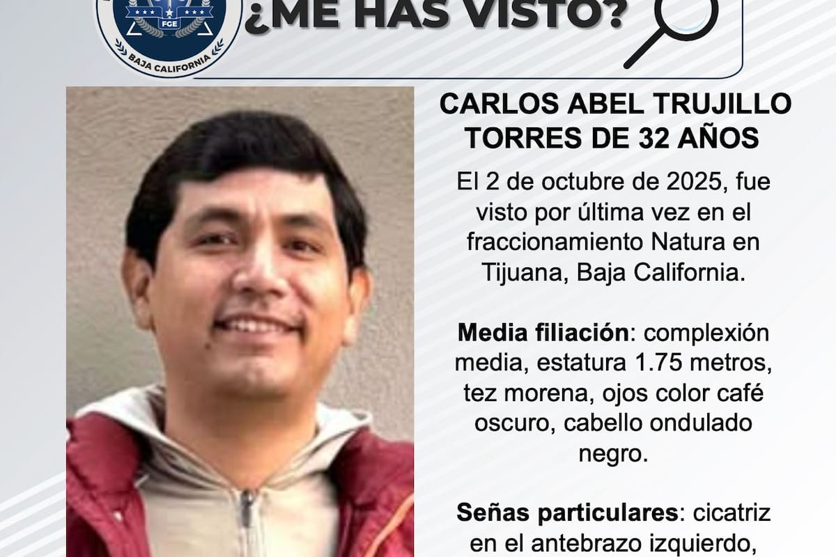 Se busca a Carlos Abel Trujillo Torres de 32 años