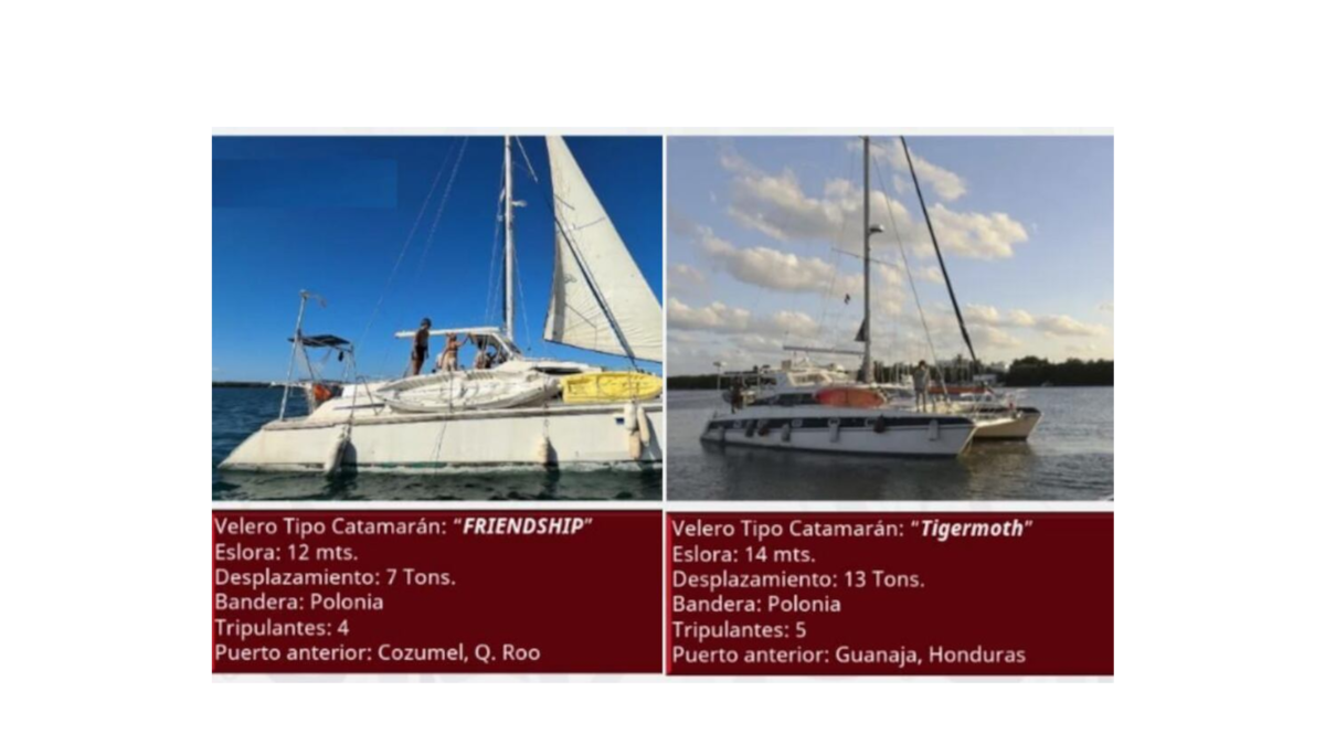Están son las dos embarcaciones que viajaron de México a Cuba. | Especial GH