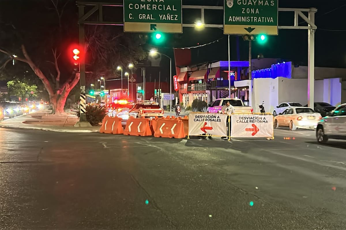 Así quedan los cierres y desvíos viales en Hermosillo por el arranque del montaje de escenarios para Fiestas del Pitic