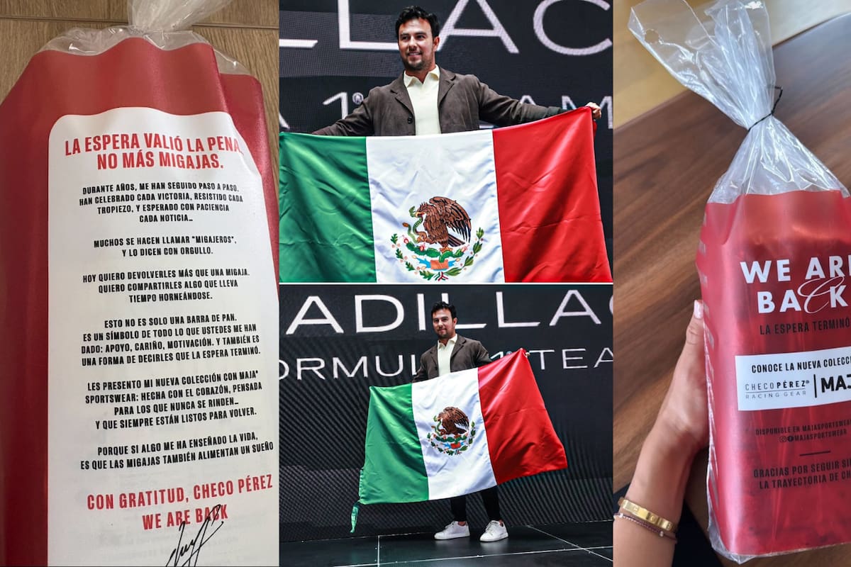 Checo Pérez agradeció a sus seguidores “migajeros”… ¡con barras de pan!