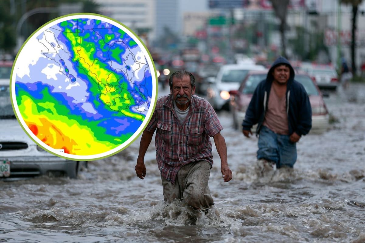 Mientras el monzón mexicano y una nueva onda tropical azotan México con lluvias intensas de hasta 150 mm, en otras partes el calor extremo será superior a 45 °C; el SMN emite alerta para 32 estados durante el fin de semana