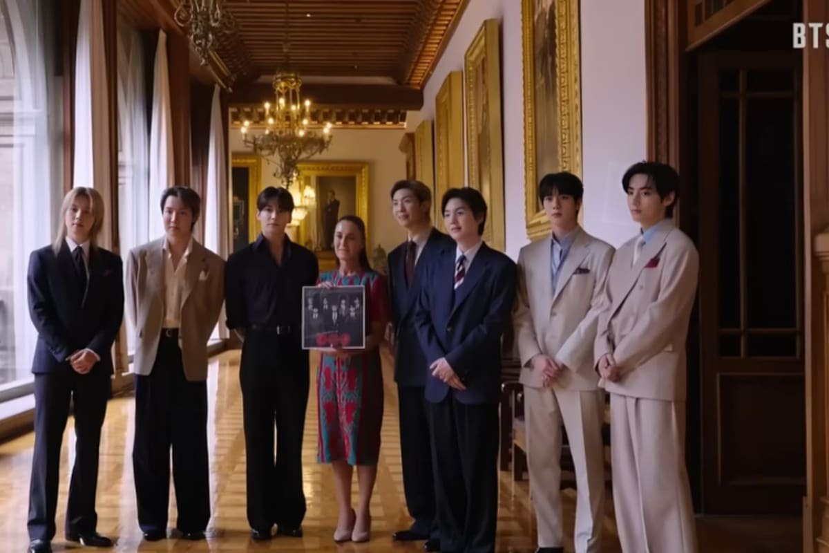 BTS comparte imágenes exclusivas de su visita a Palacio Nacional junto a Claudia Sheinbaum