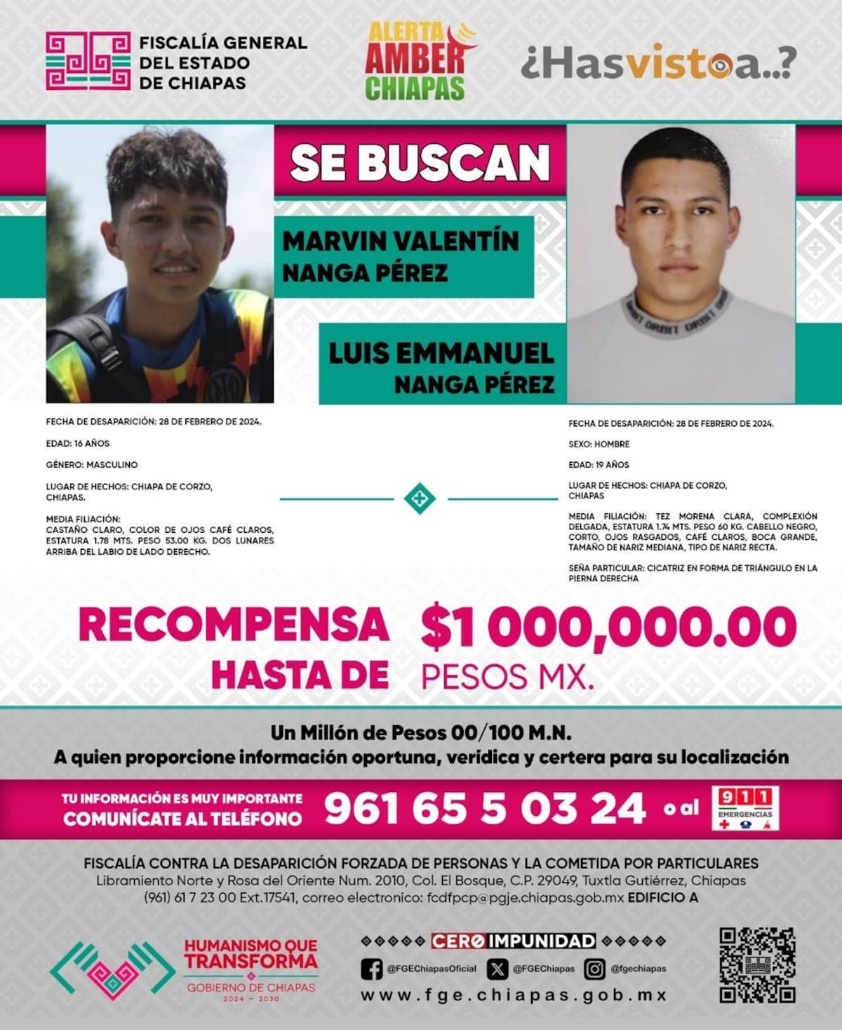 Realizaron una jornada con la esperanza de que alguien pueda brindar alguna información. Foto: Cortesia