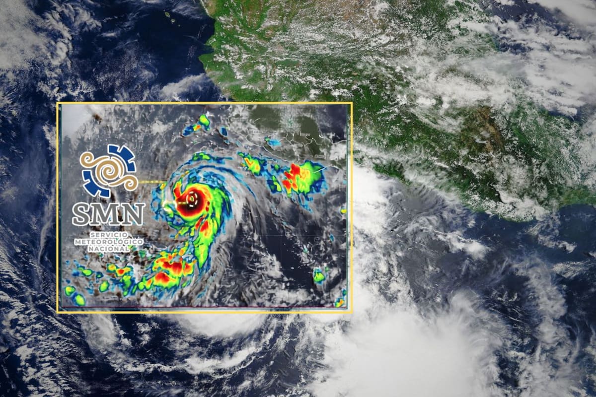Huracán Genevieve se intensifica a categoría 3 con vientos de 195 km/h; SMN advierte lluvias muy fuertes, oleaje elevado y riesgo de inundaciones en el occidente de México este 26 de julio