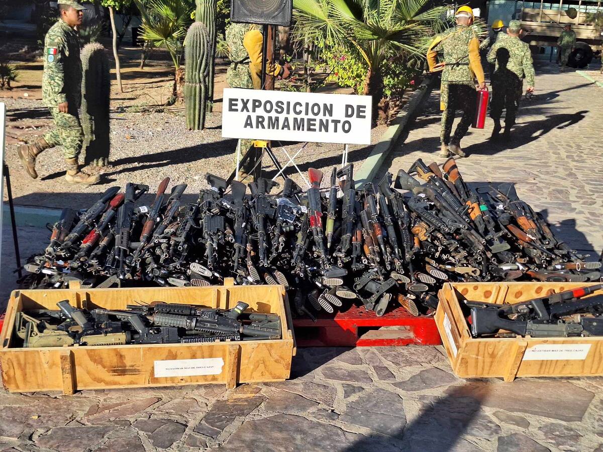 Destrucción de armamento en Sonora