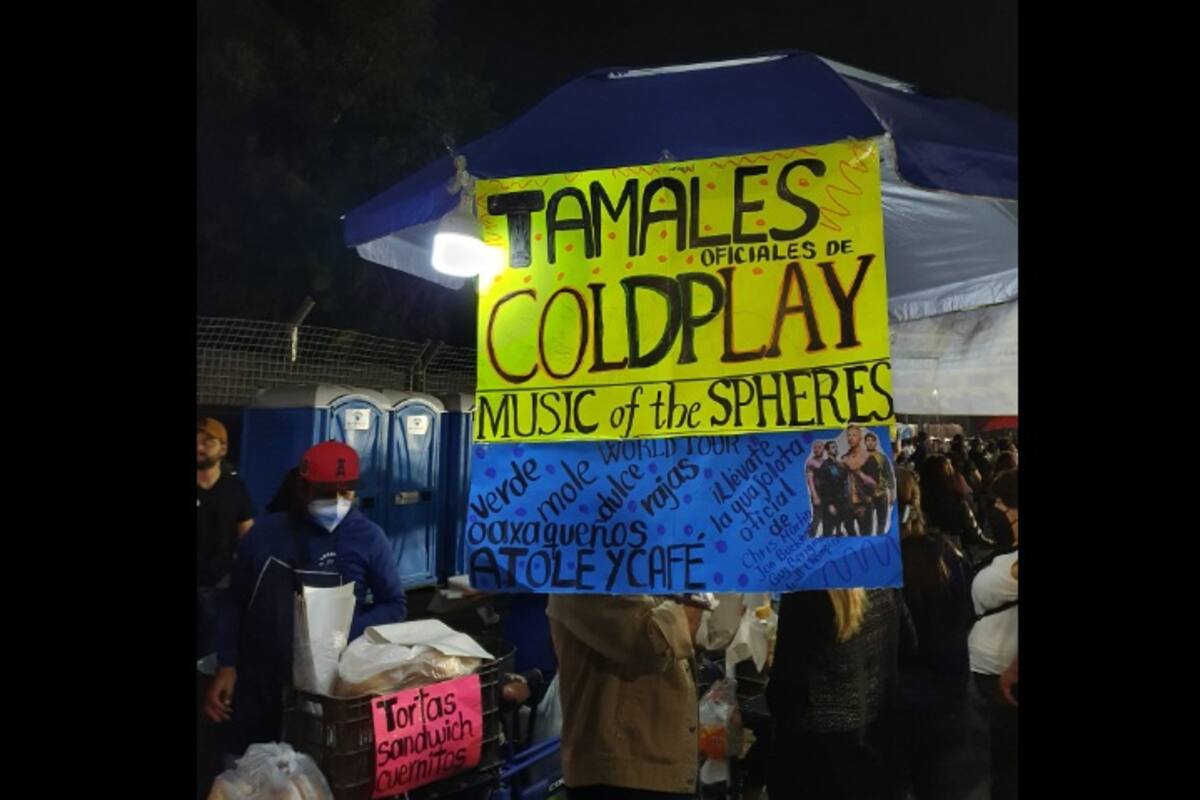 Puesto de "Tamales oficiales de Coldplay" se vuelve viral