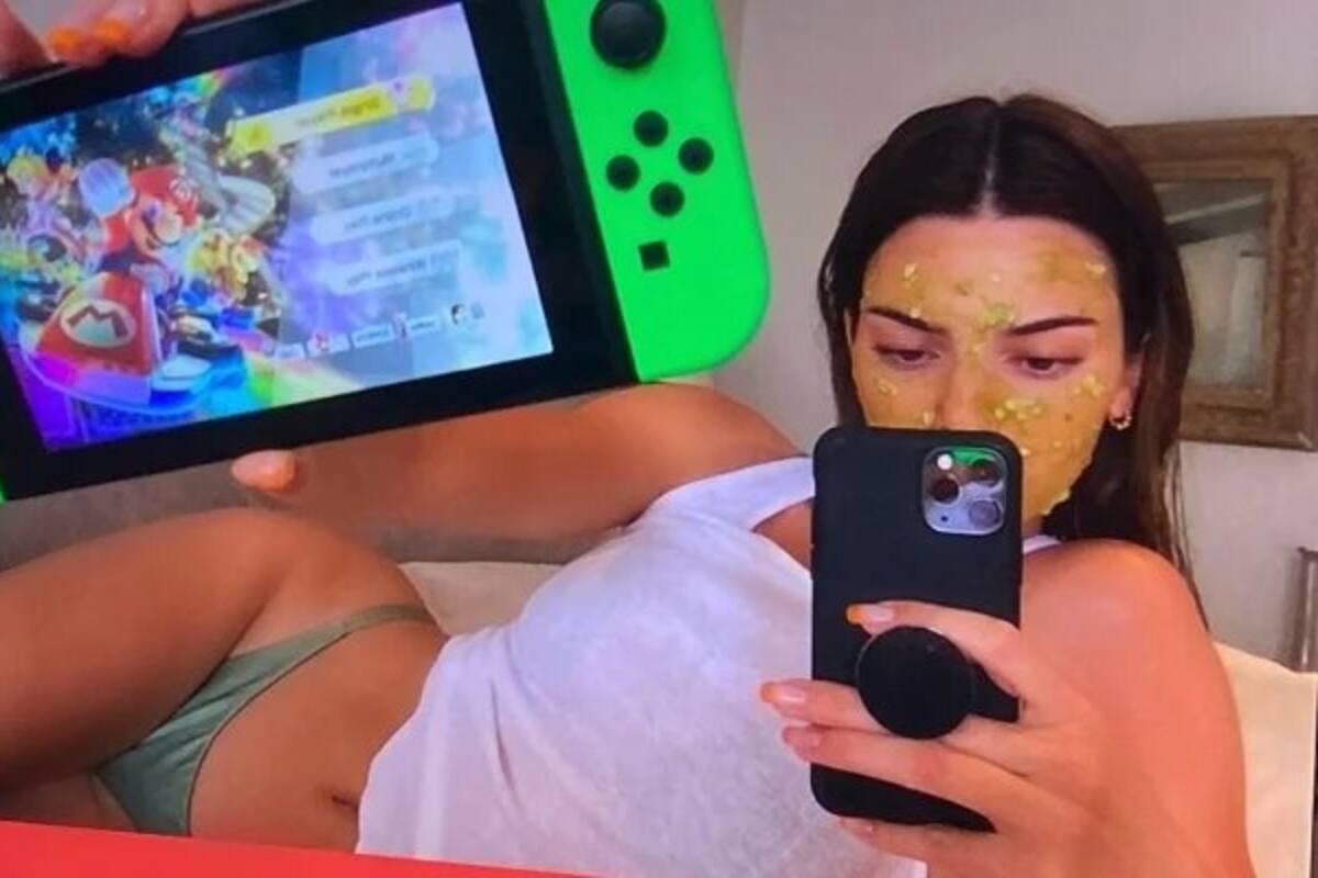 Kendall Jenner en ropa interior y Nintendo, así vive la cuarentena