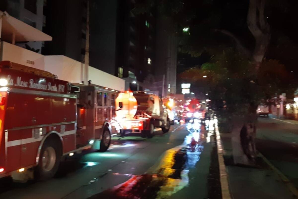 Evacuaron a 35 personas de Torre Diamante por incendio