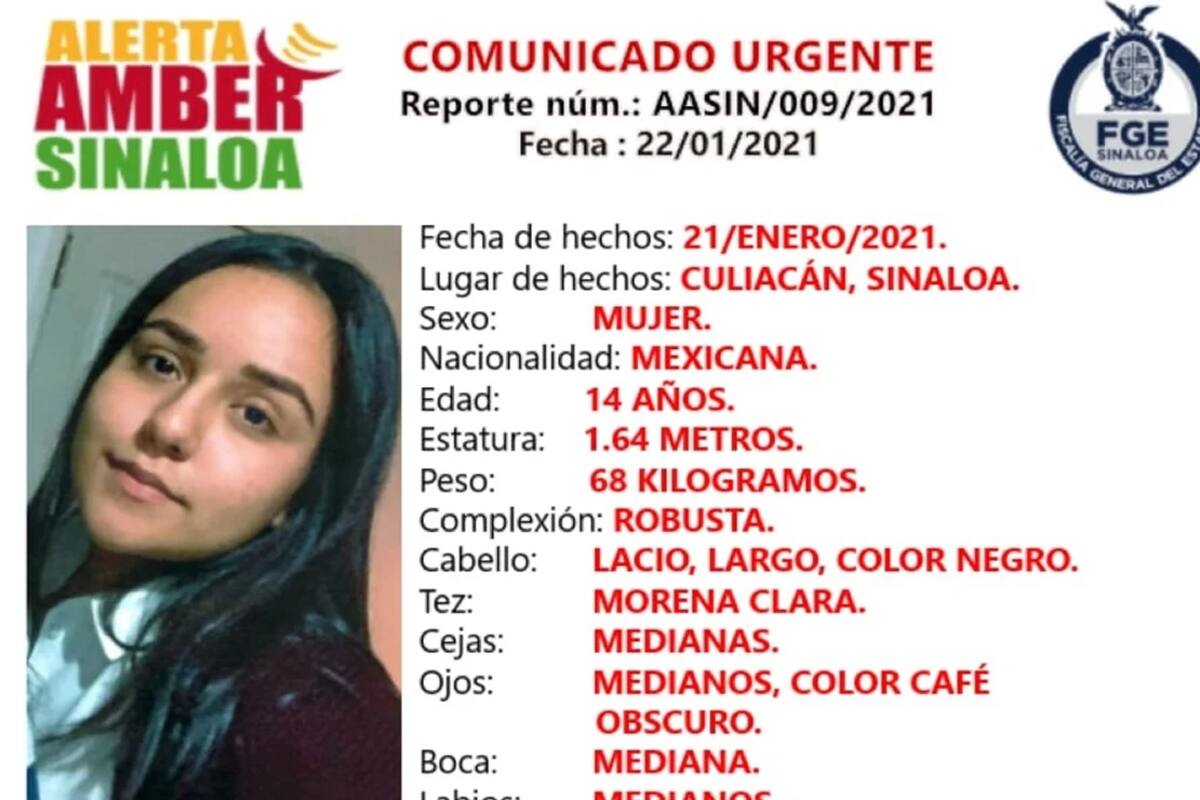 Alerta Ámber: Ana Sofía, de 14 años, fue a visitar a una amiga y no volvió