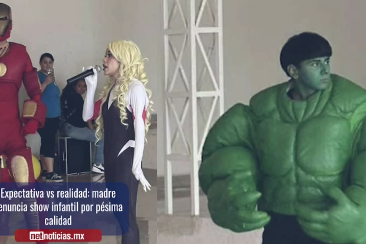 “Le cobraron 2 mil 800 pesos”: mujer denuncia pésimo show de superhéroes en cumpleaños infantil