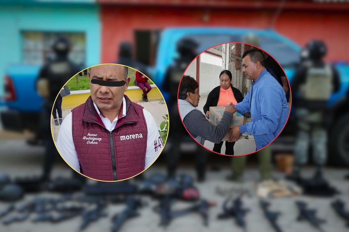 El alcalde morenista Isaac Rodríguez Ochoa, detenido por estar relacionado con asaltos a transportistas en carreteras, regalaba productos robados a la gente y simulaba que venían de programas sociales
