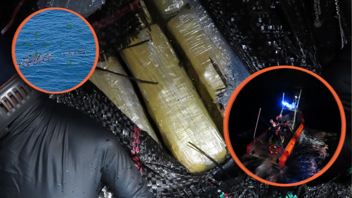Guardia Costera decomisan más de 2 toneladas de cocaína valuadas en 34 millones de dólares tras persecución en altamar donde traficantes intentaron deshacerse del cargamento arrojándolo al océano para evitar su captura en operativo de EEUU