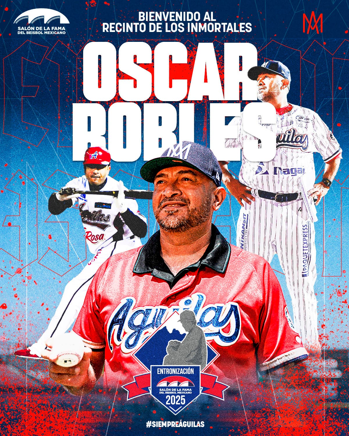 El mánager de Los Águilas de Mexicali, Óscar Robles, fue incorporado al Recinto de los Inmortales en reconocimiento a su destacada trayectoria. Foto: Cortesía