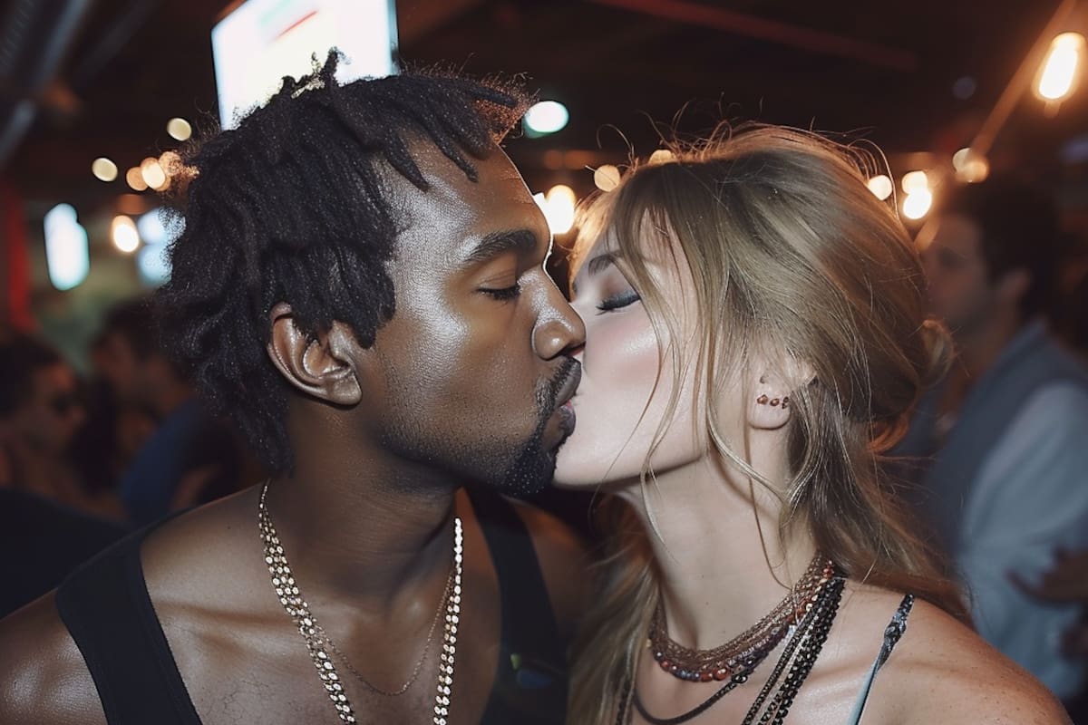 Kanye West y Taylor Swift: IA se los imagina besándose