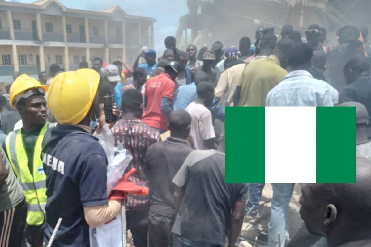 Derrumbe de colegio deja varios estudiantes y profesores sin vida en Nigeria