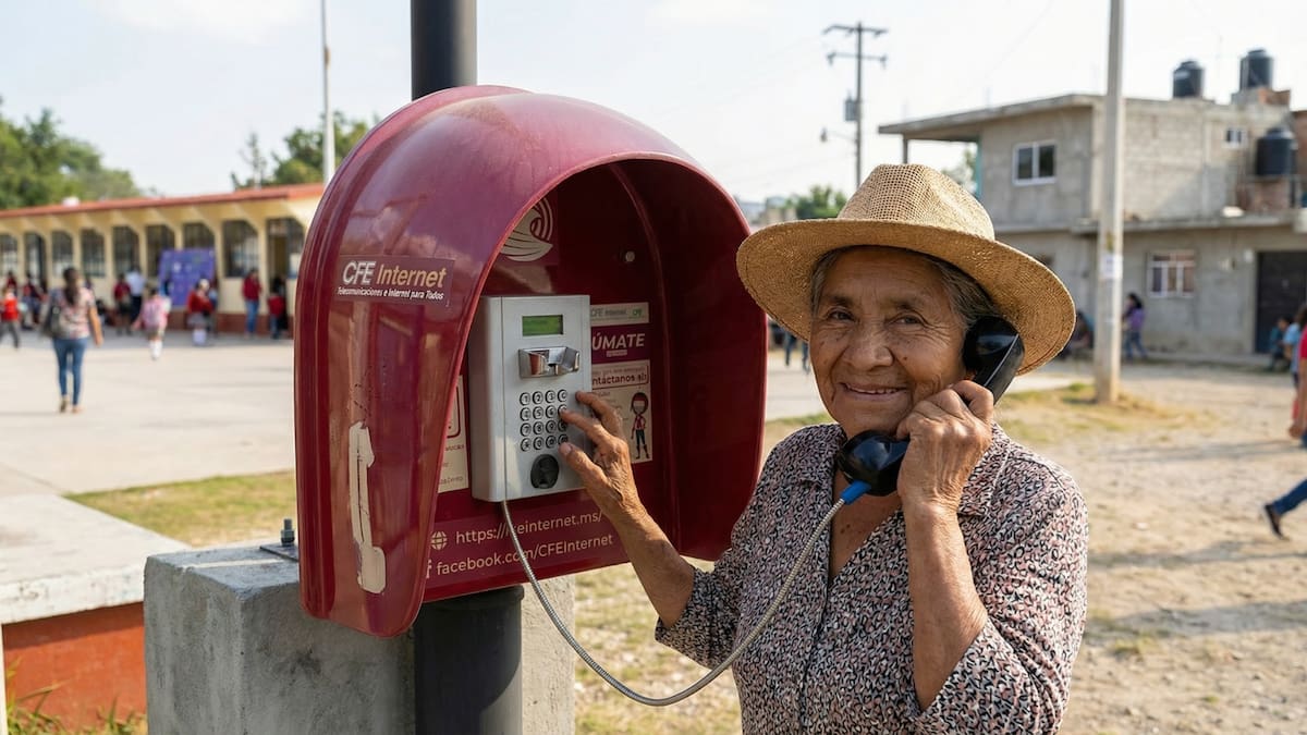 La CFE revive las cabinas telefónicas en México en plena era del celular. (Gemini)