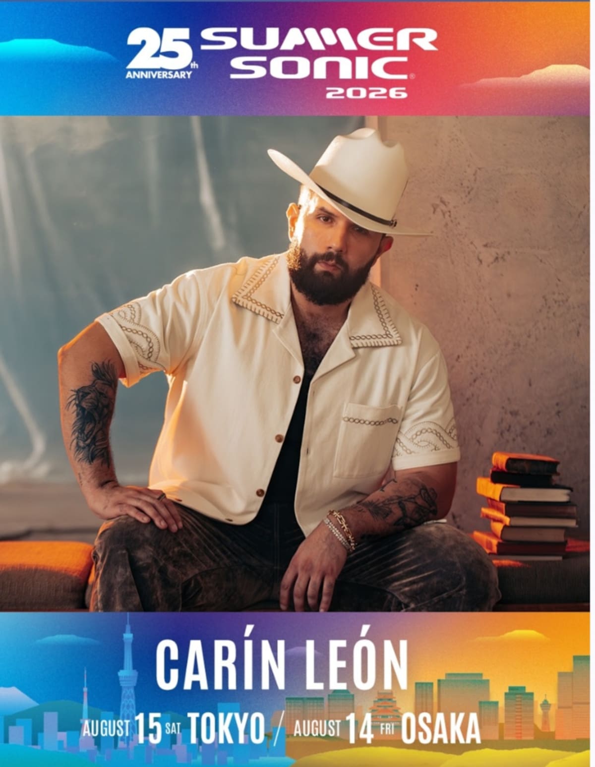 El cantante sonorense encabezará un escenario en el festival Summer Sonic 2026, convirtiéndose en el primer artista mexicano en lograrlo en Tokio. Foto: Cortesía redes