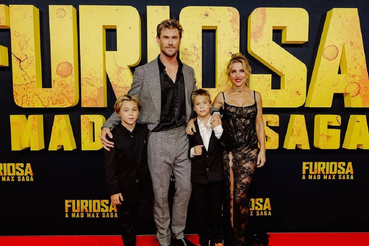 Elsa Pataky y Chris Hemsworth presentan a sus gemelos en la alfombra roja de ‘Furiosa’