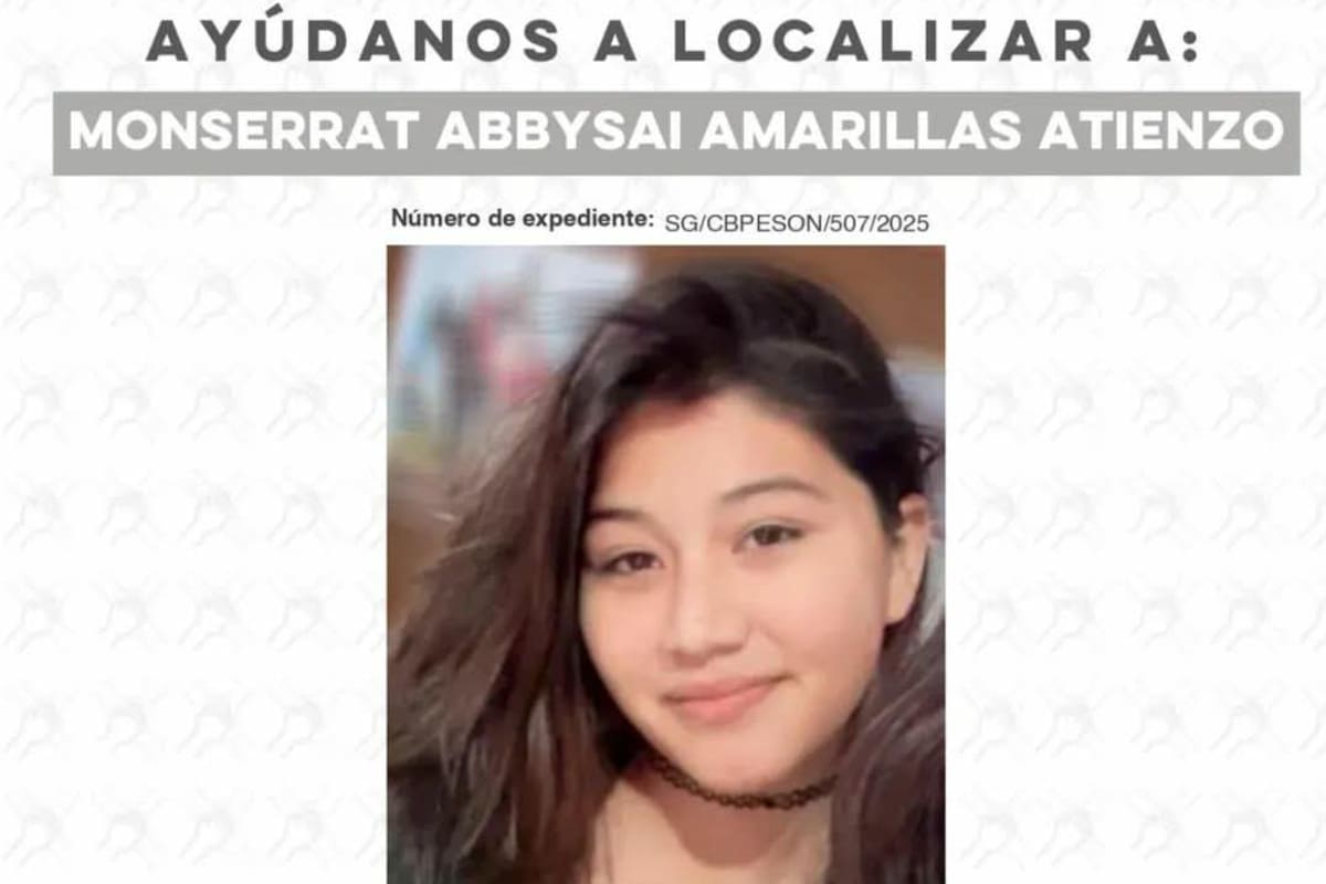 Solicitan apoyo para localizar a Montserrat Abbysai Amarillas Atienzo, de 14 años de edad, desaparecida en Hermosillo