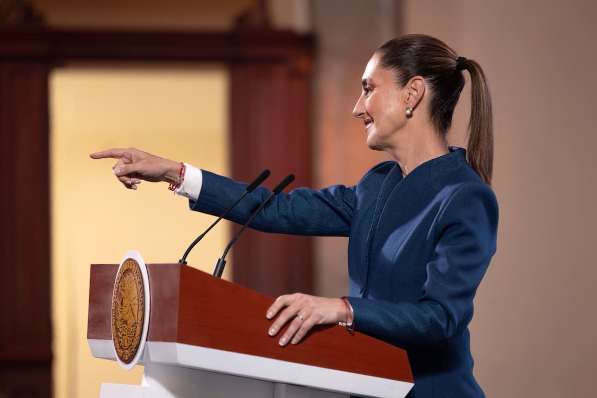 Claudia Sheinbaum Pardo en su "Mañanera del Pueblo". | Crédito: Presidencia