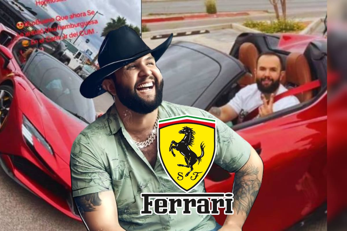 Así es el Ferrari de Carín León en el que pasea por Hermosillo y va a las hamburguesas; ¿Cuánto cuesta?