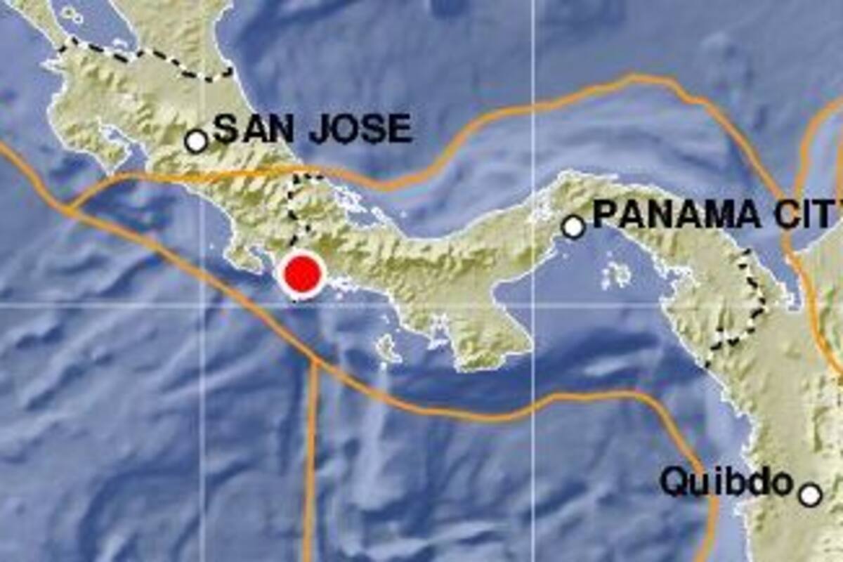 Reportan sismo de 6.3 entre Costa Rica y Panamá